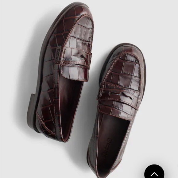 Madewell Shoes - Madewell The Grayson Penny Loafer in Chocolate Raisin Crocodile NWOB size 11